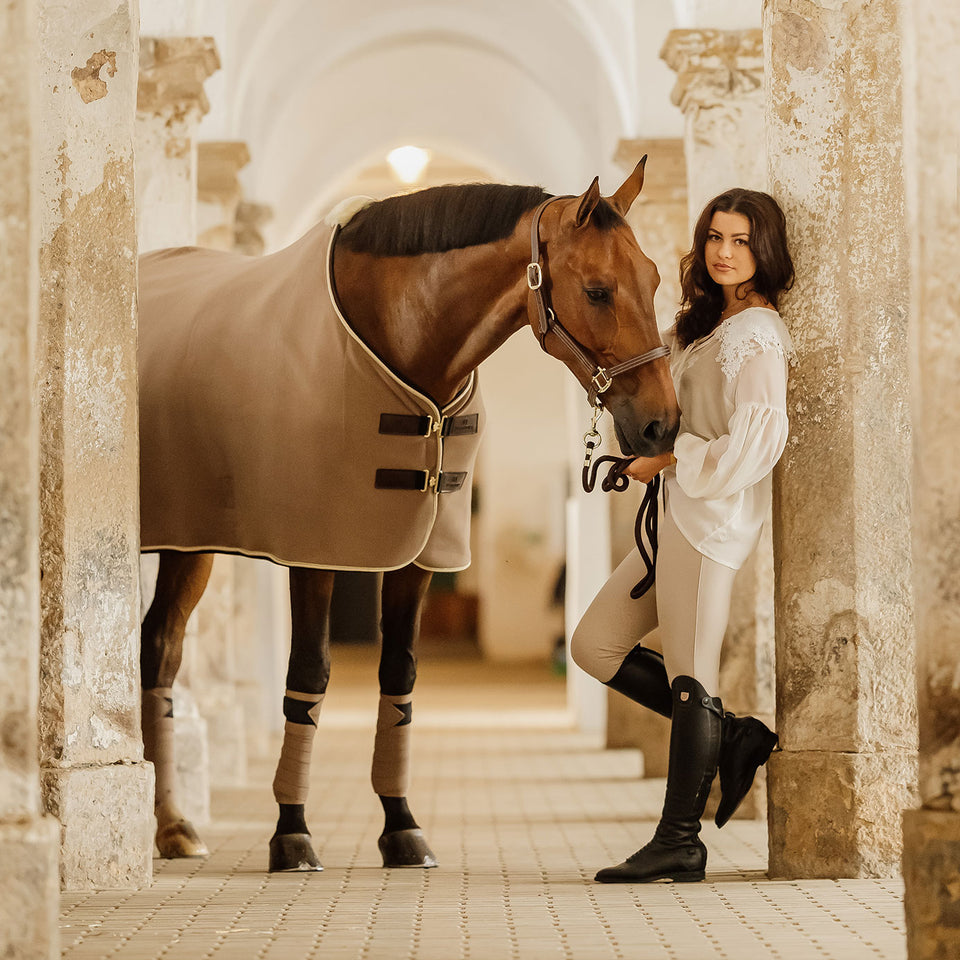 Kentucky Horsewear Faux Wool Fleece Show Rug - Beige