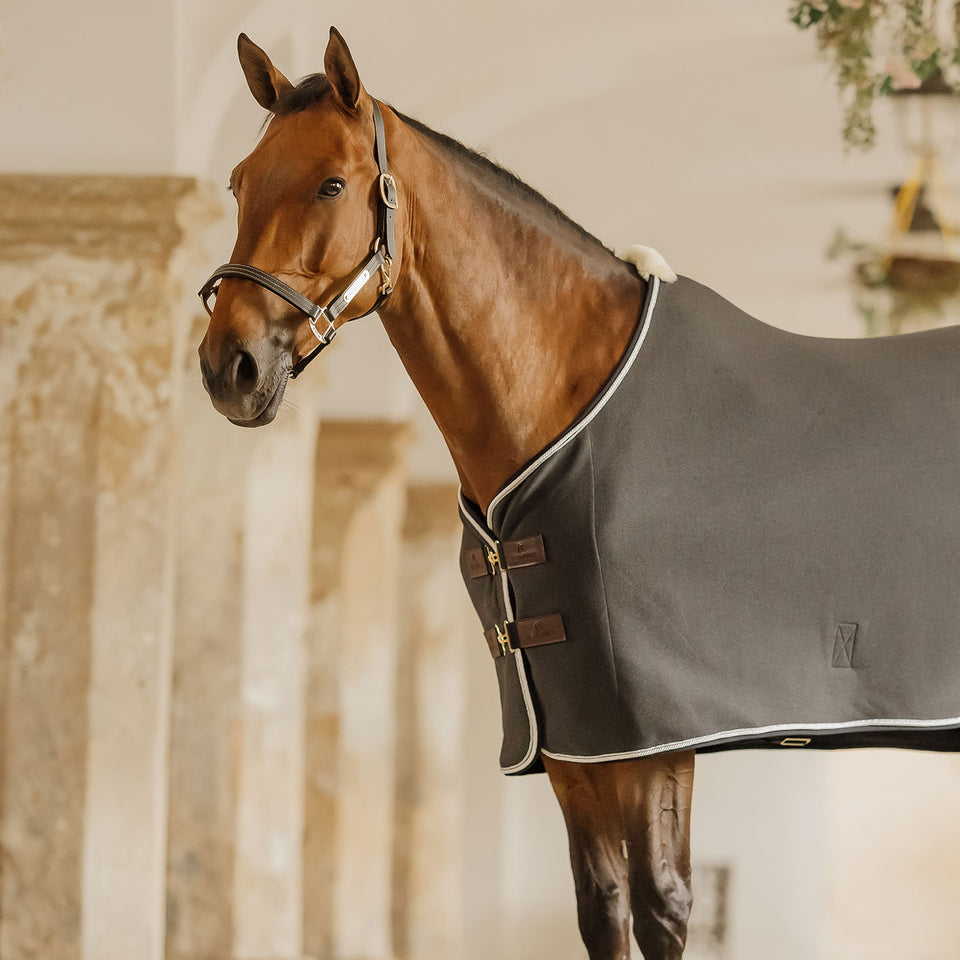 Kentucky Horsewear Faux Wool Fleece Show Rug - Grey