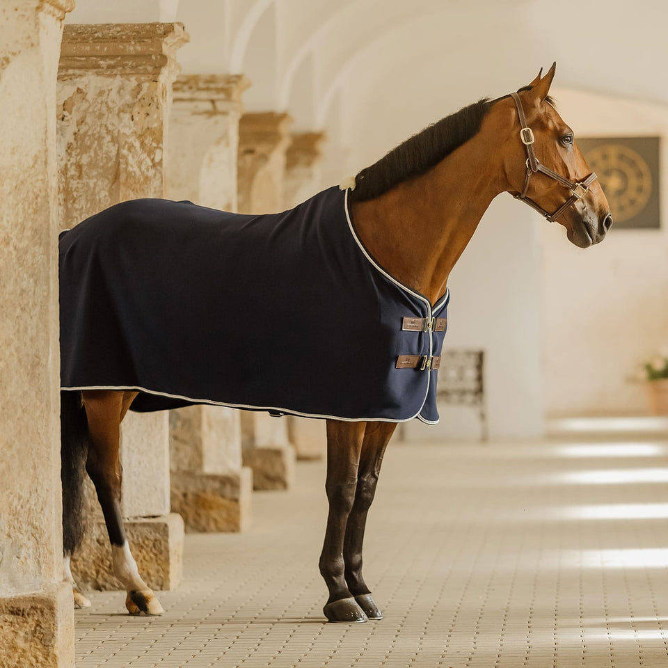 Kentucky Horsewear Faux Wool Fleece Show Rug - Navy