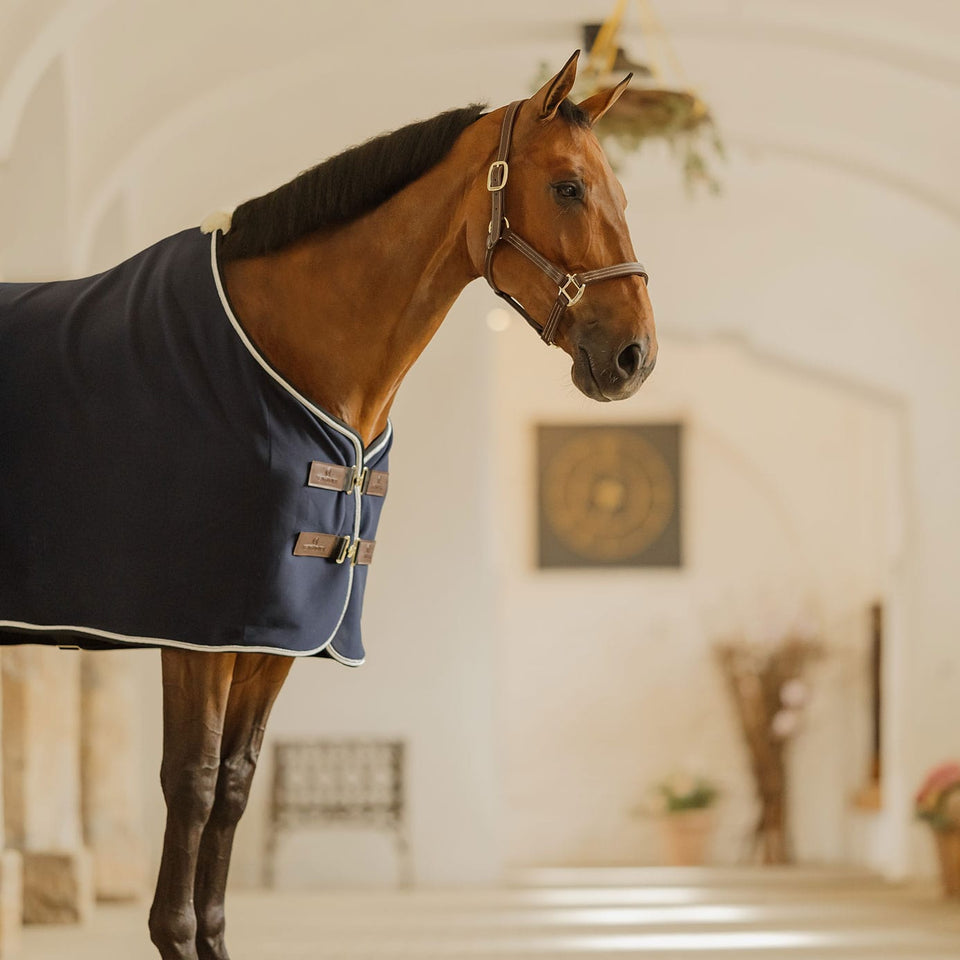 Kentucky Horsewear Faux Wool Fleece Show Rug - Navy