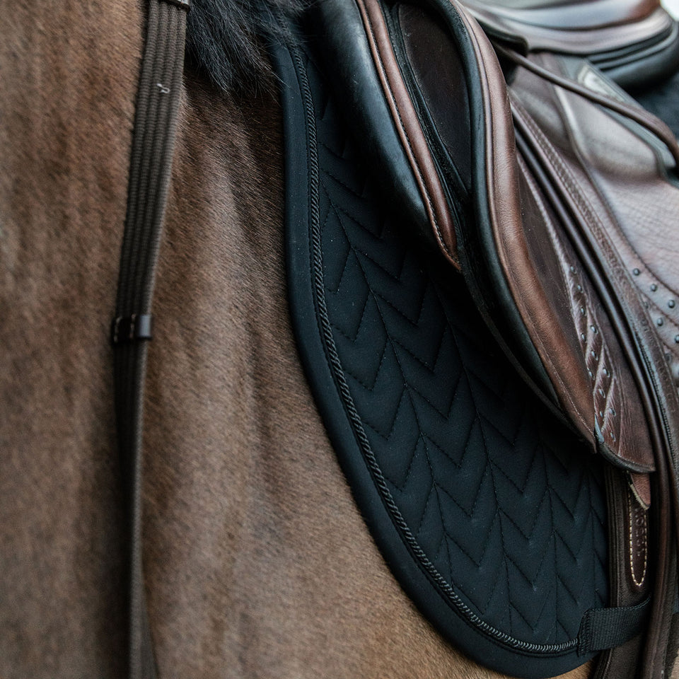 Kentucky Horsewear Fishbone Competition Numbers Jumping Saddle Cloth - Black