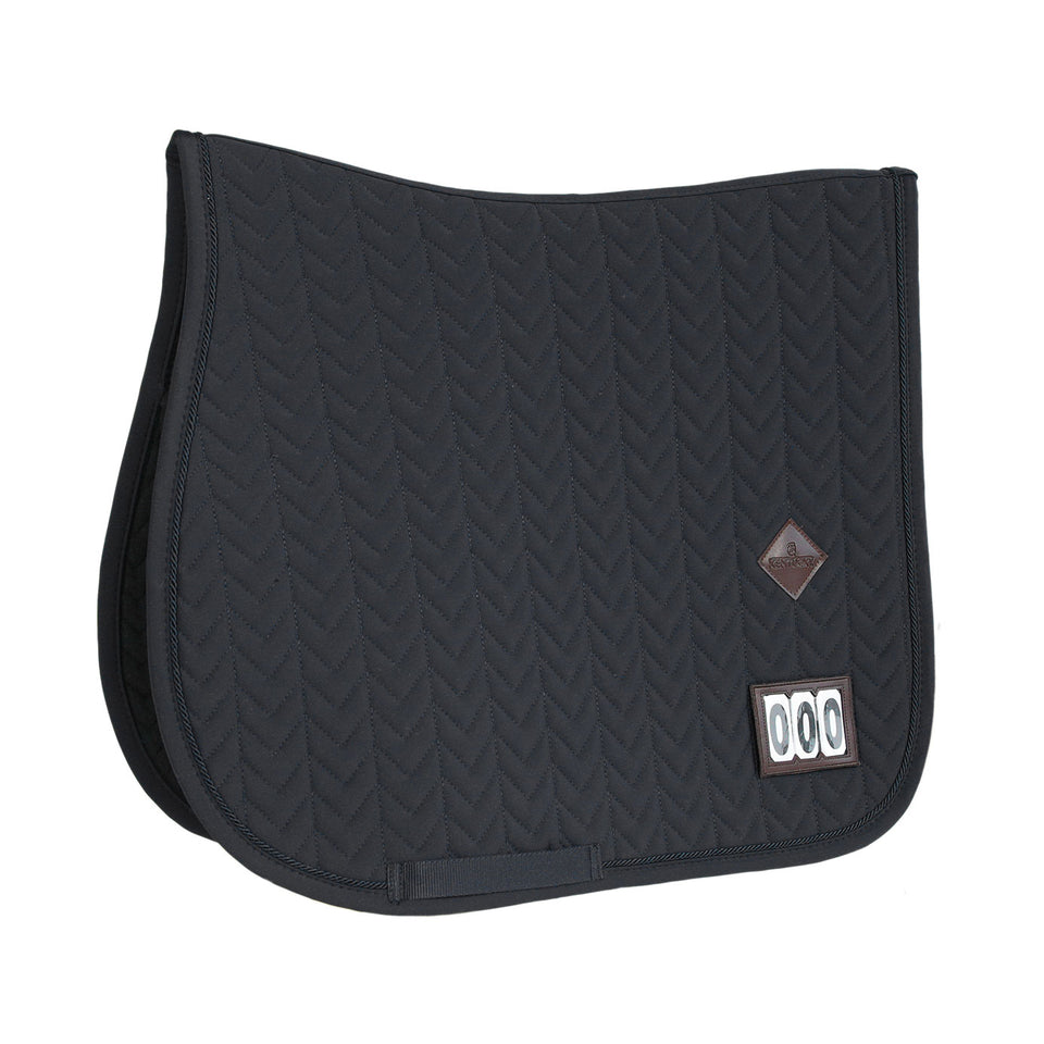 Kentucky Horsewear Fishbone Competition Numbers Jumping Saddle Cloth - Black