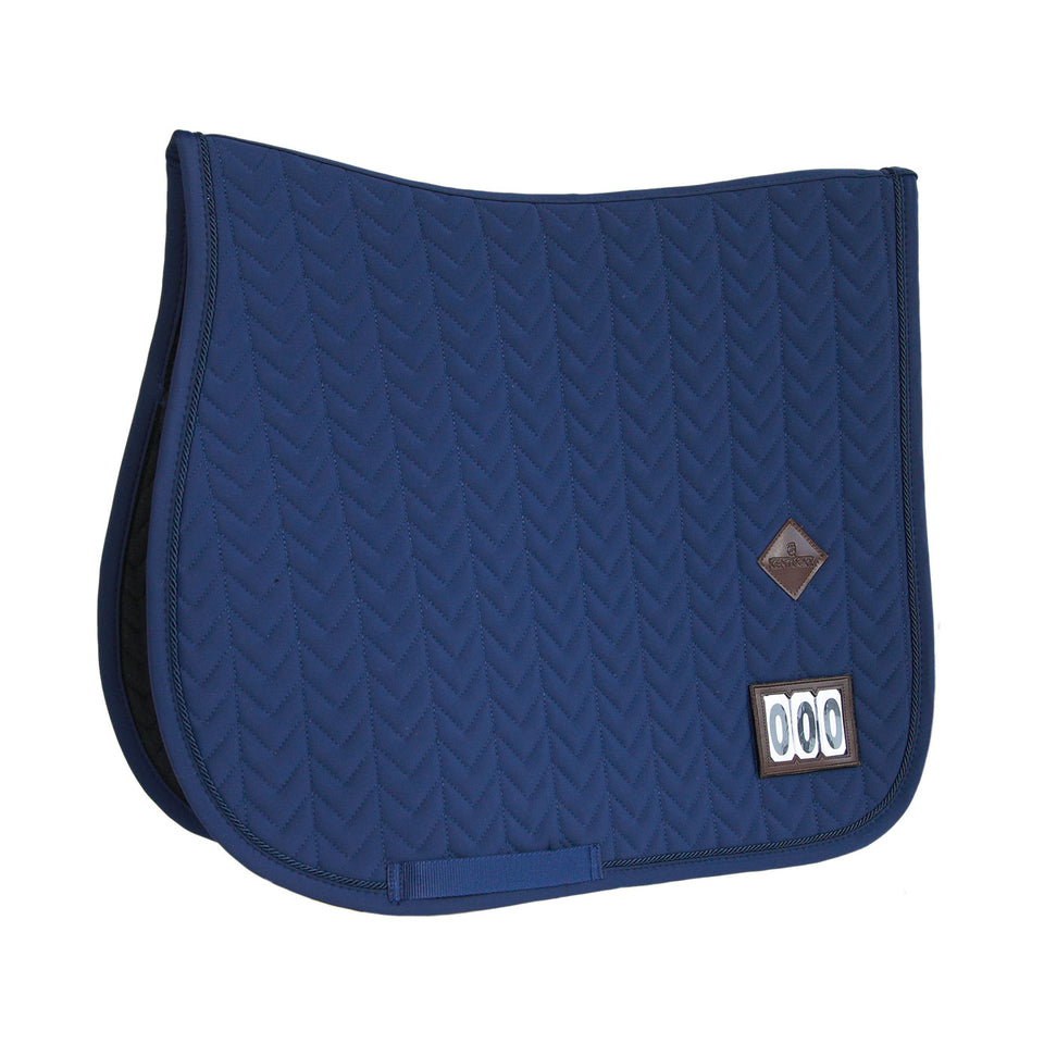 Kentucky Horsewear Fishbone Competition Numbers Jumping Saddle Cloth - Navy