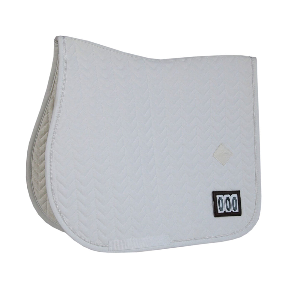 Kentucky Horsewear Fishbone Competition Numbers Jumping Saddle Cloth - White