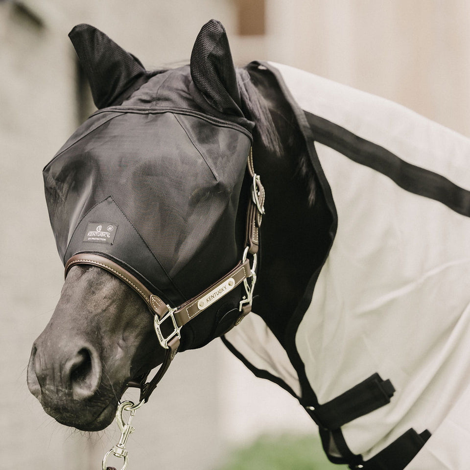 Kentucky Horsewear Fly Mask Classic with Ears - Black