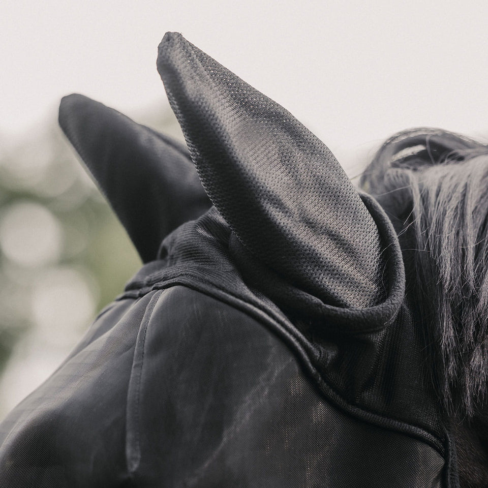 Kentucky Horsewear Fly Mask Classic with Ears - Black
