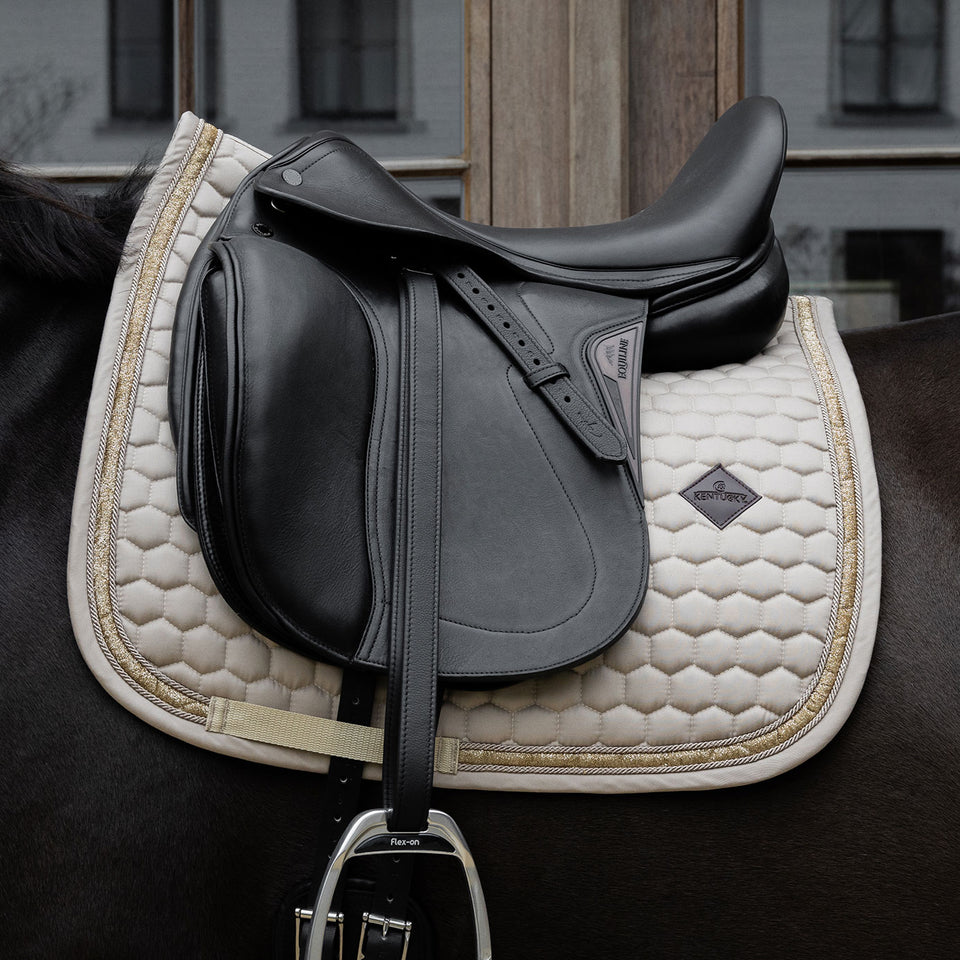 Kentucky Horsewear Glitter Band Dressage Saddle Cloth - Beige