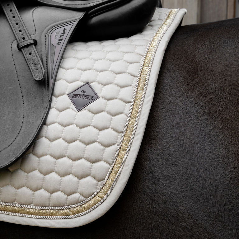 Kentucky Horsewear Glitter Band Dressage Saddle Cloth - Beige