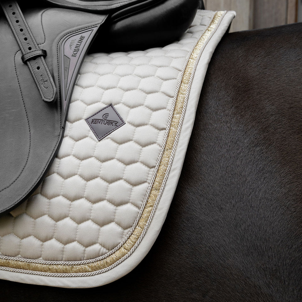 Kentucky Horsewear Glitter Band Dressage Saddle Cloth - Beige