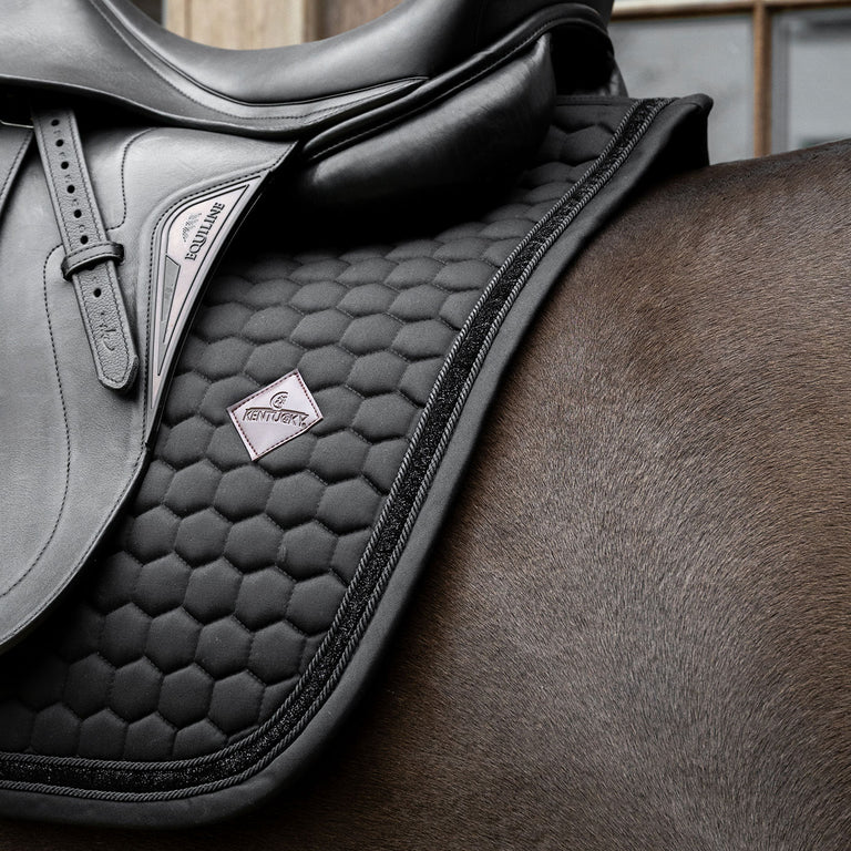 Kentucky Horsewear Glitter Band Dressage Saddle Cloth - Black