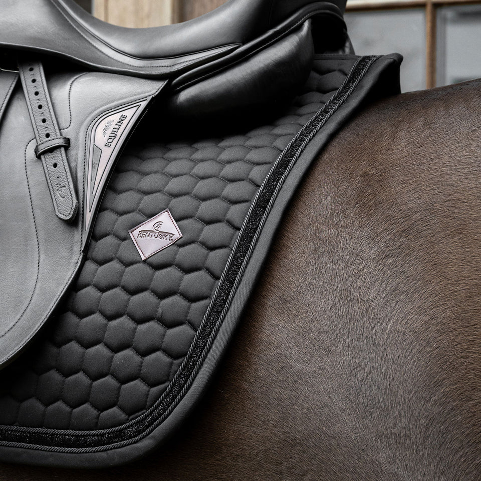 Kentucky Horsewear Glitter Band Dressage Saddle Cloth - Black
