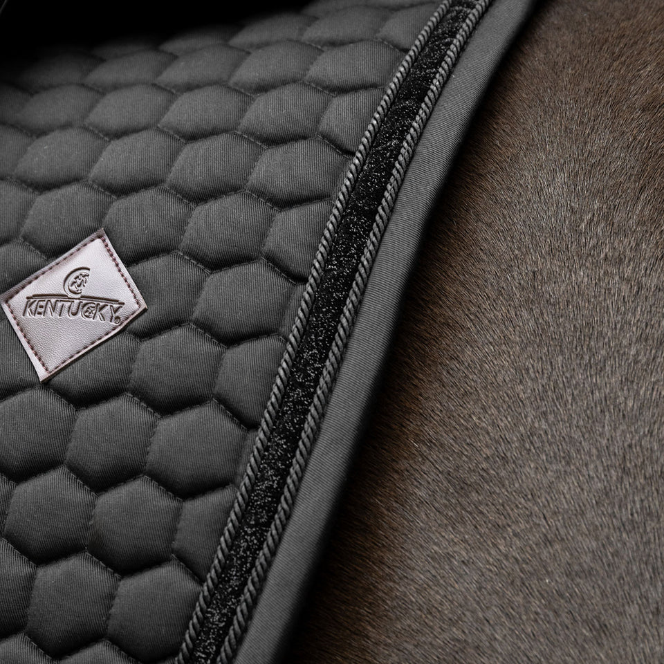 Kentucky Horsewear Glitter Band Dressage Saddle Cloth - Black