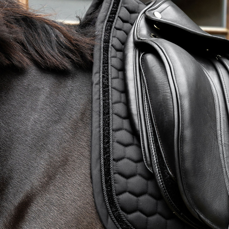 Kentucky Horsewear Glitter Band Dressage Saddle Cloth - Black