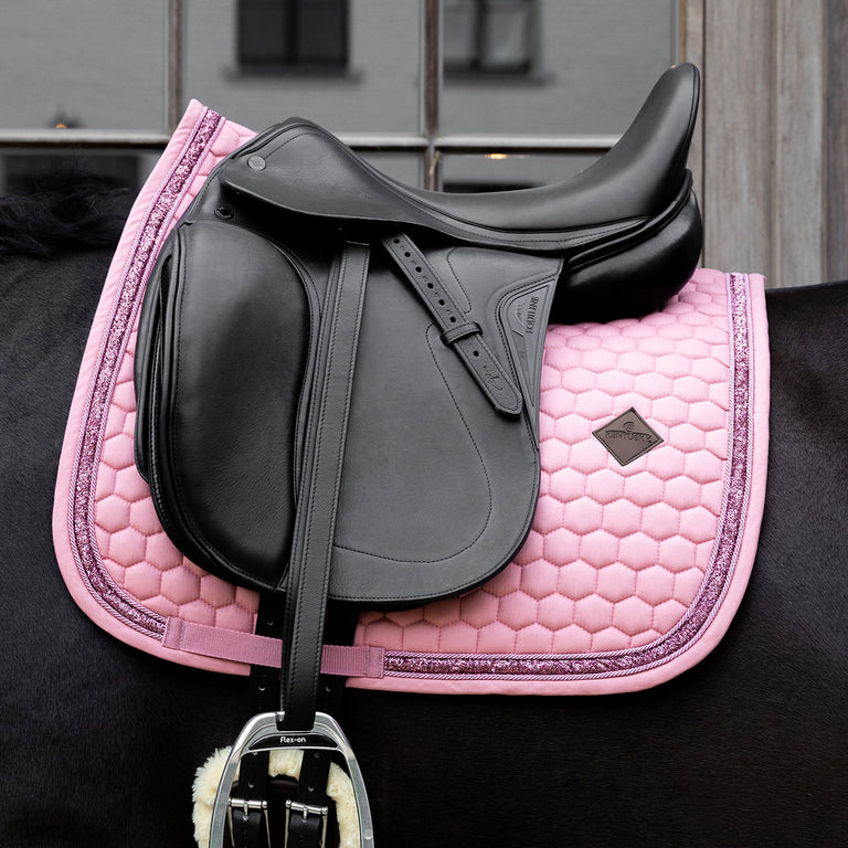 Kentucky Horsewear Glitter Band Dressage Saddle Cloth - Fuchsia