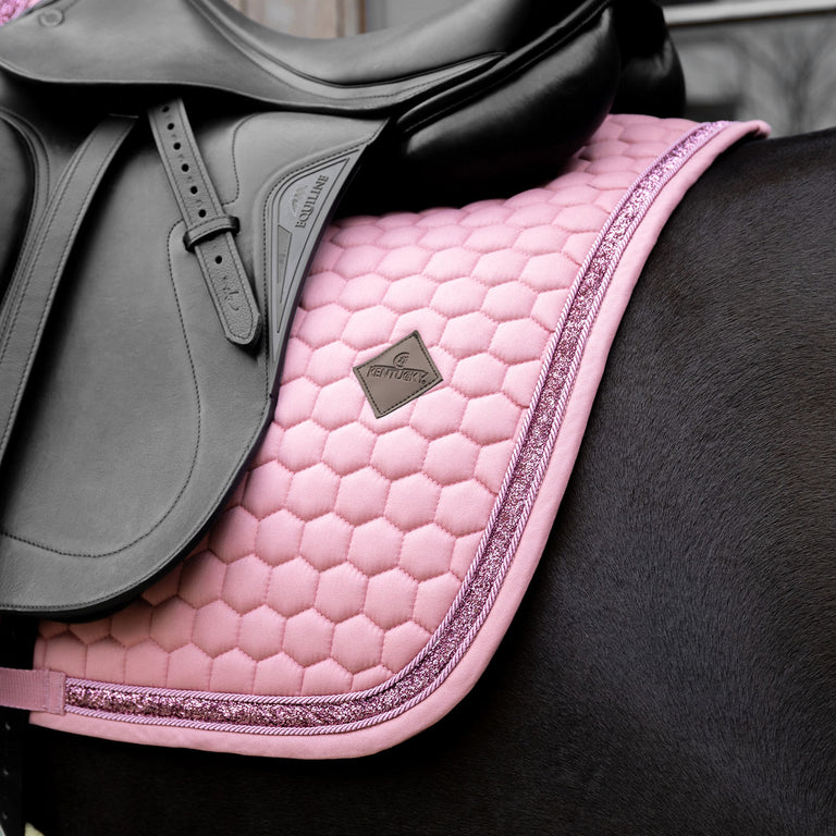 Kentucky Horsewear Glitter Band Dressage Saddle Cloth - Fuchsia