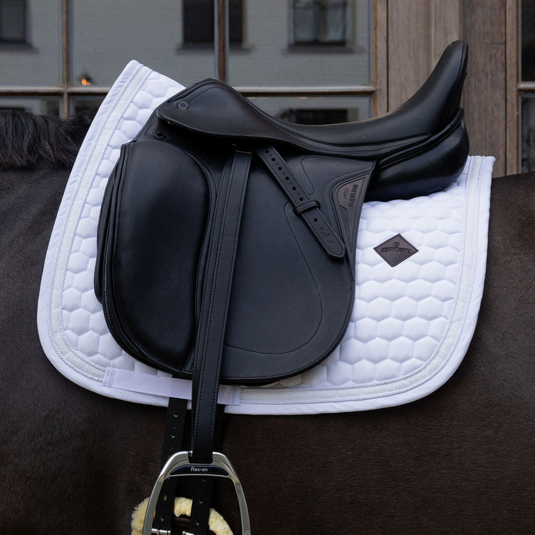 Kentucky Horsewear Glitter Band Dressage Saddle Cloth - White