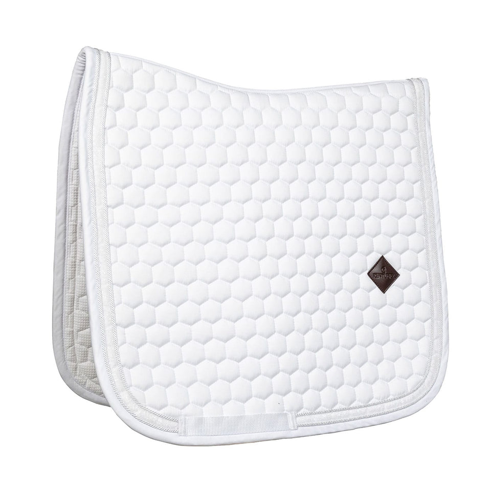 Kentucky Horsewear Glitter Band Dressage Saddle Cloth - White