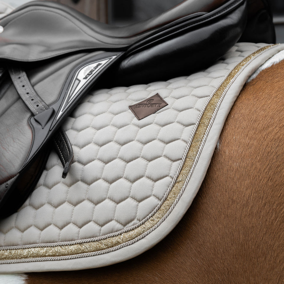 Kentucky Horsewear Glitter Band Jumping Saddle Cloth - Beige