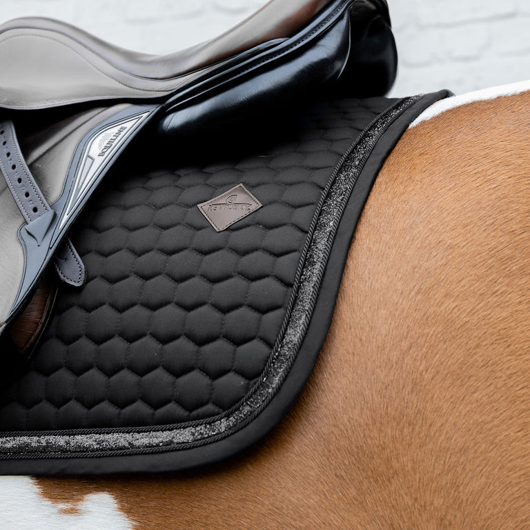 Kentucky Horsewear Glitter Band Jumping Saddle Cloth - Black