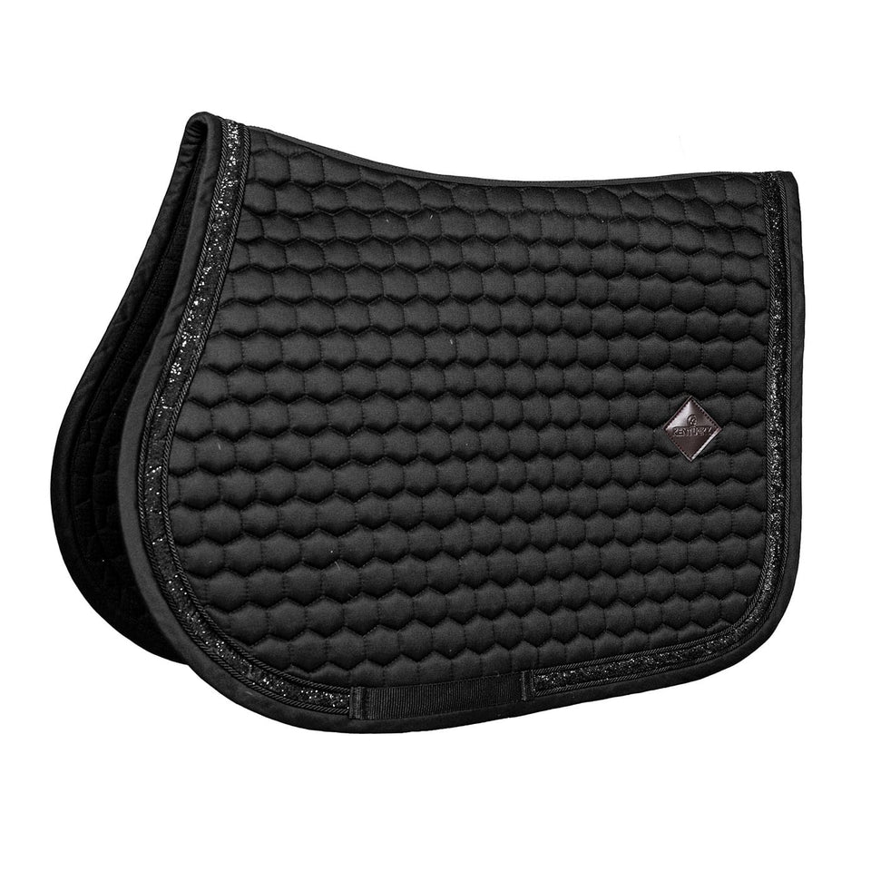 Kentucky Horsewear Glitter Band Jumping Saddle Cloth - Black