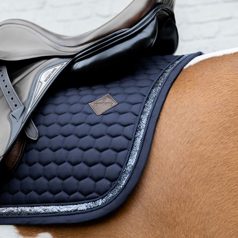 Kentucky Horsewear Glitter Band Jumping Saddle Cloth - Navy