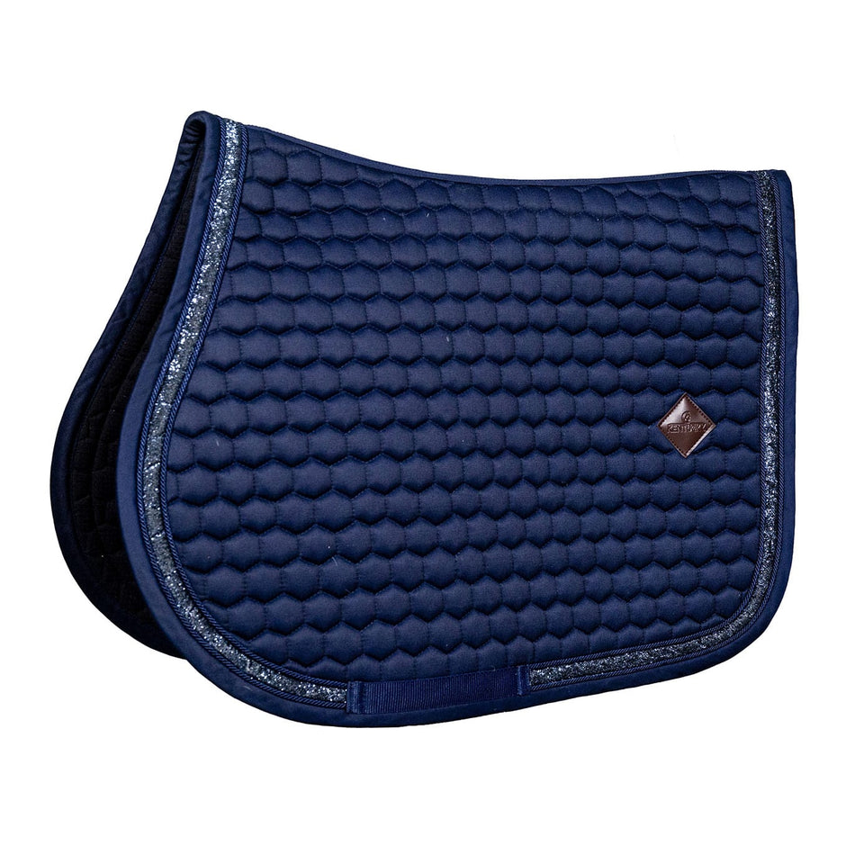 Kentucky Horsewear Glitter Band Jumping Saddle Cloth - Navy