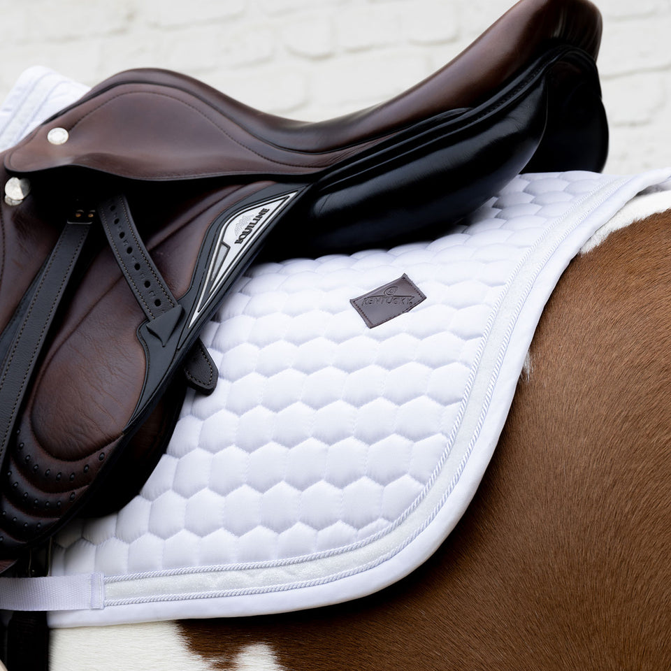 Kentucky Horsewear Glitter Band Jumping Saddle Cloth - White