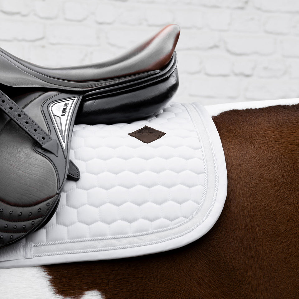 Kentucky Horsewear Glitter Band Jumping Saddle Cloth - White