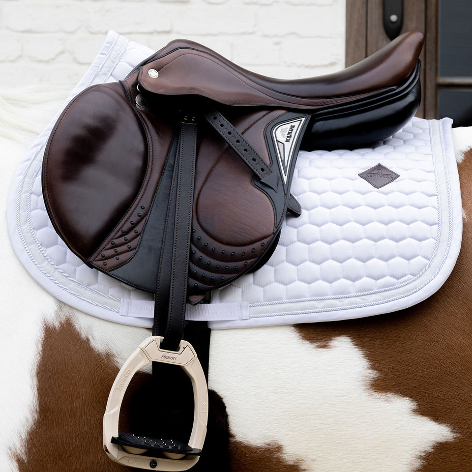 Kentucky Horsewear Glitter Band Jumping Saddle Cloth - White