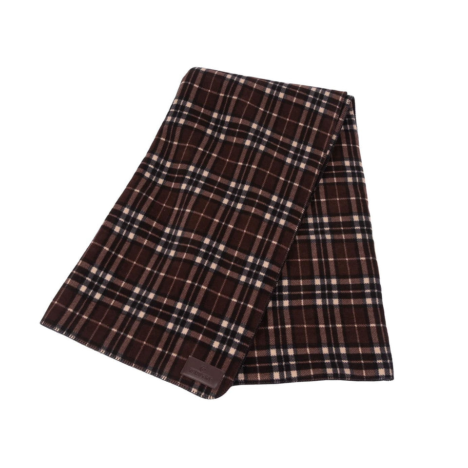 Kentucky Horsewear Heavy Fleece Square Blanket - Brown Check