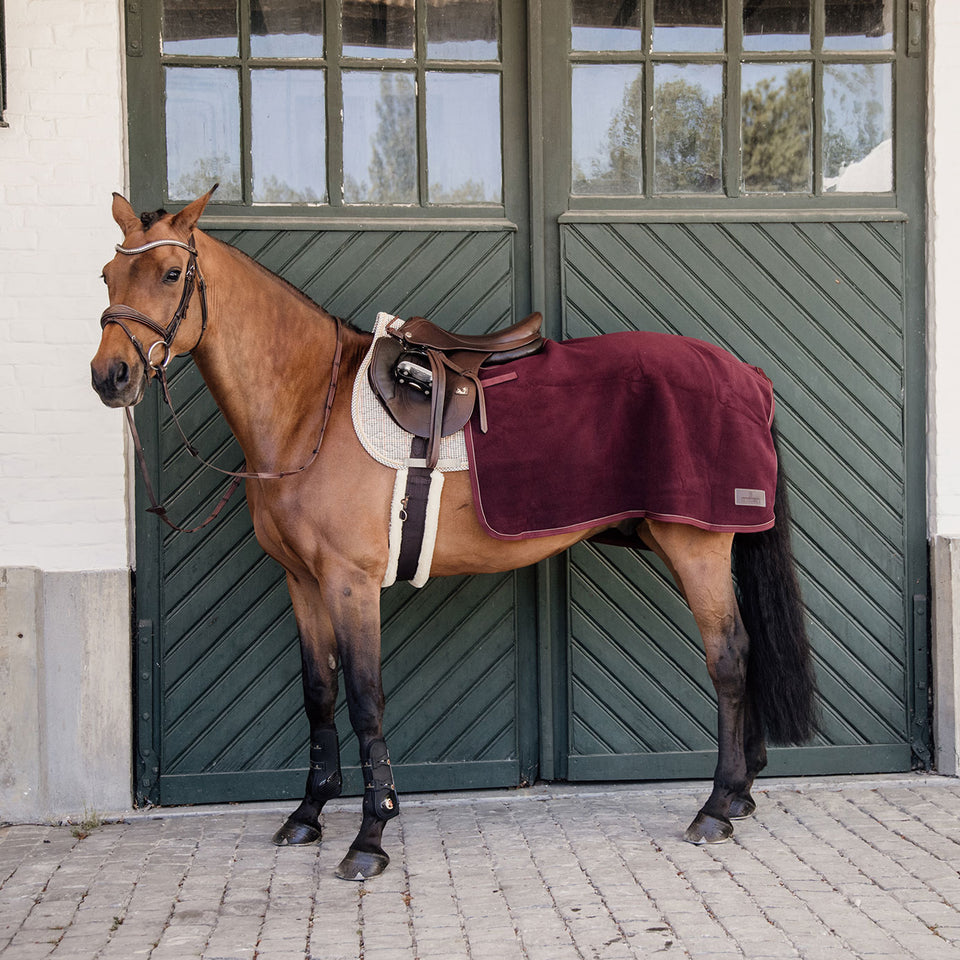 Kentucky Horsewear Heavy Fleece Quarter Rug - Bordeaux