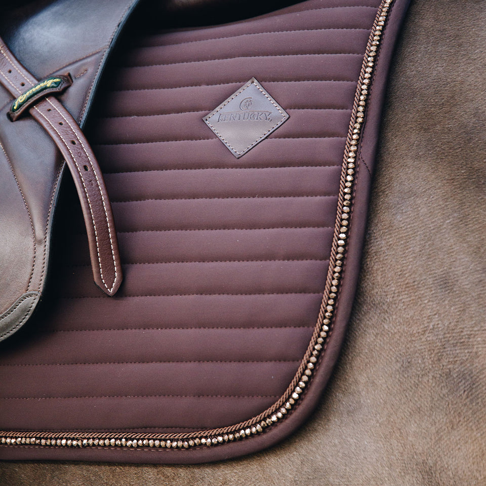 Kentucky Horsewear Pearls Jumping Saddle Cloth - Brown