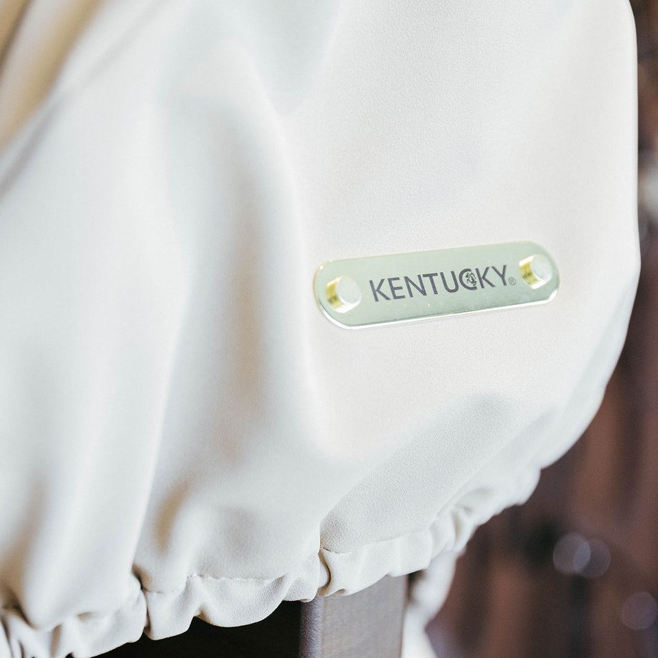 Kentucky Horsewear Jumping Saddle Cover with Logo Plate - Beige