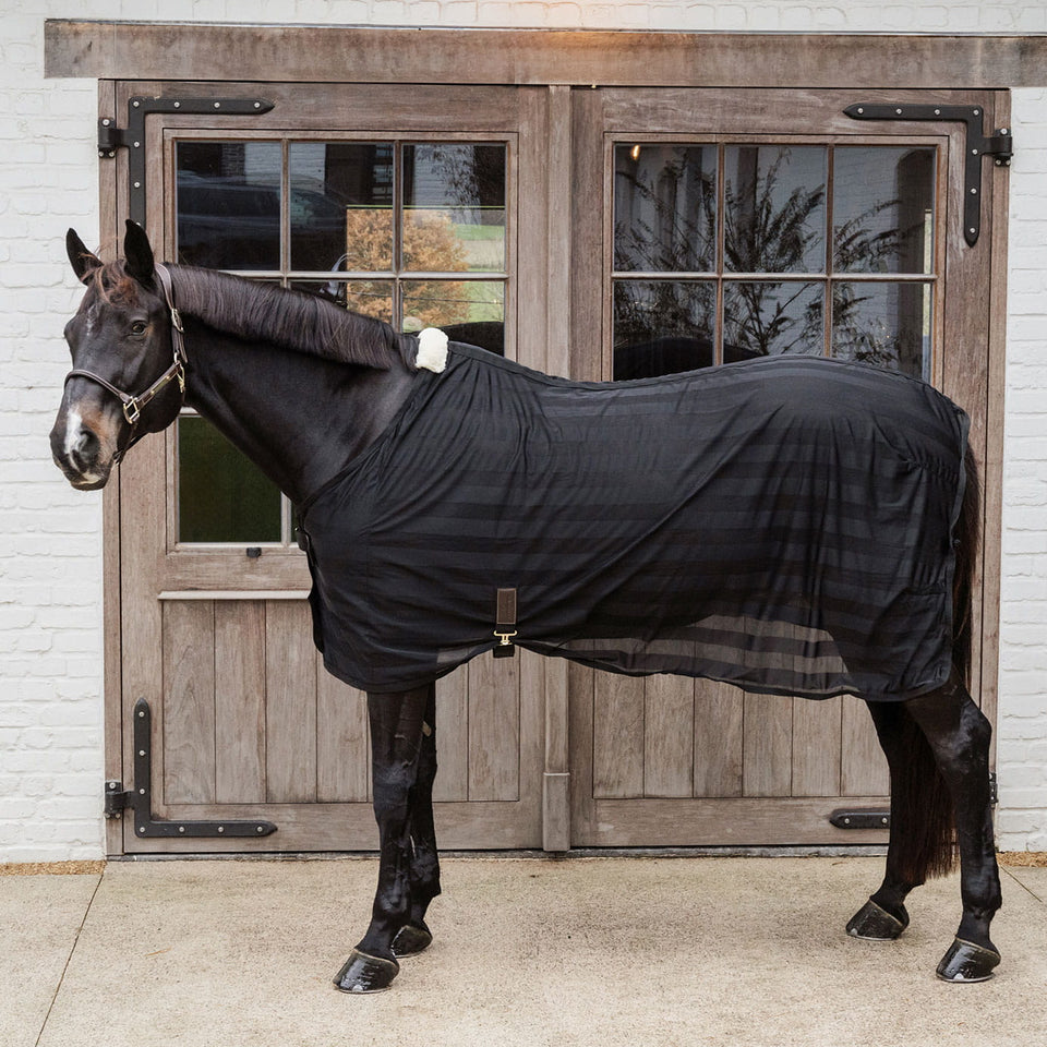 Kentucky Horsewear Light Striped Mesh Fly Sheet - Black