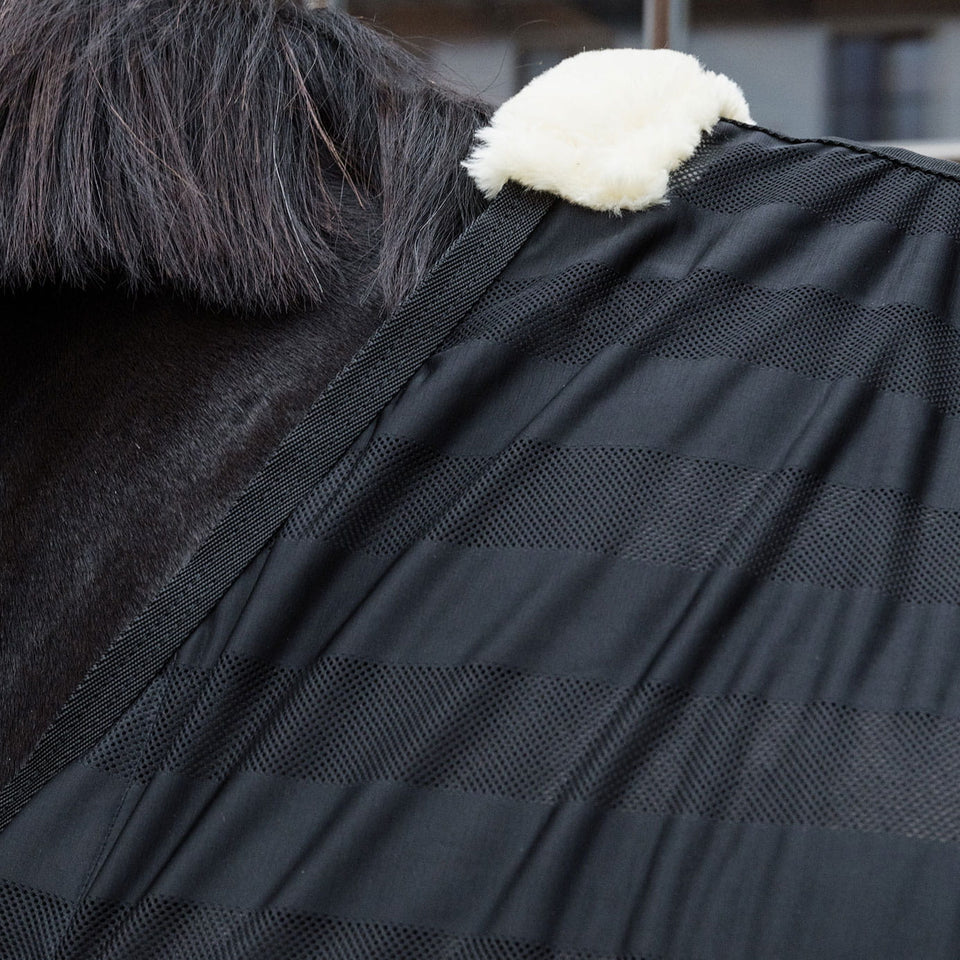 Kentucky Horsewear Light Striped Mesh Fly Sheet - Black
