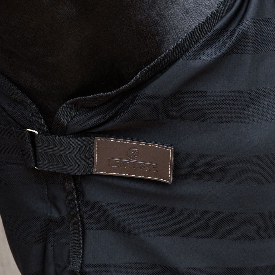 Kentucky Horsewear Light Striped Mesh Fly Sheet - Black