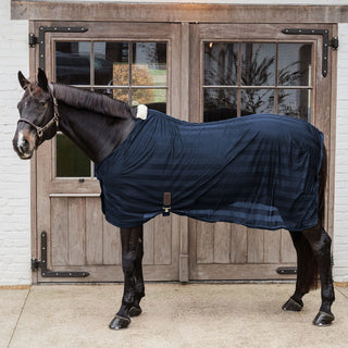 Kentucky Horsewear Light Striped Mesh Fly Sheet - Navy