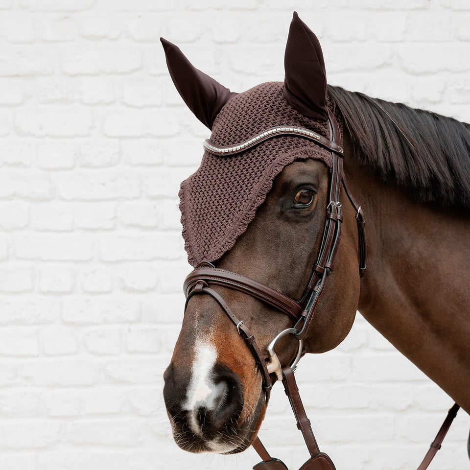 Kentucky Horsewear Long Fly Veil - Brown