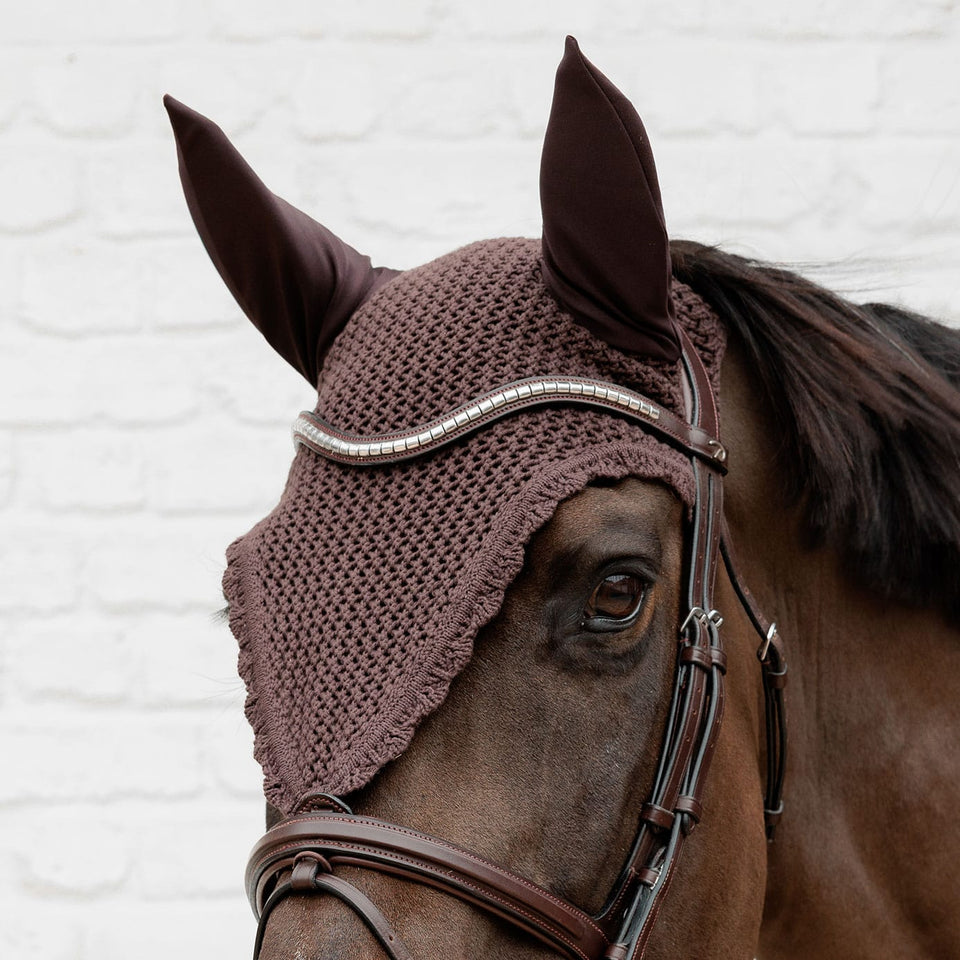 Kentucky Horsewear Long Fly Veil - Brown