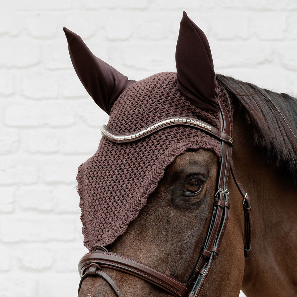 Kentucky Horsewear Long Fly Veil - Brown