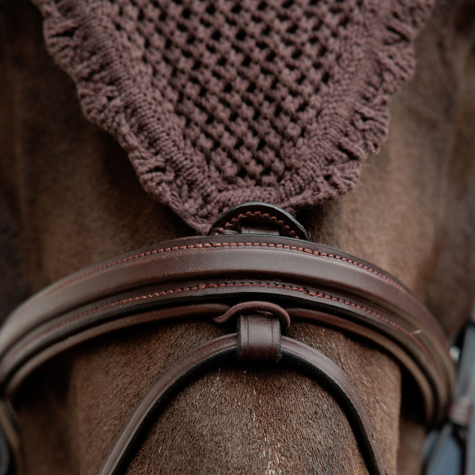 Kentucky Horsewear Long Fly Veil - Brown