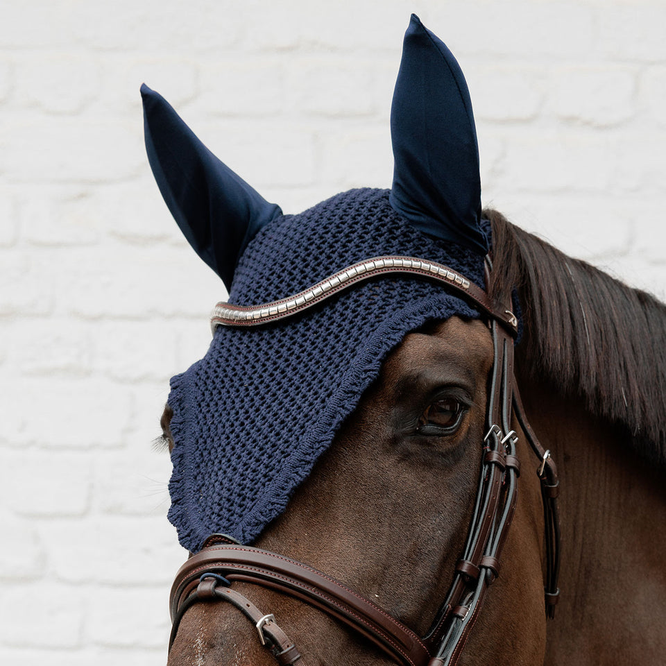 Kentucky Horsewear Long Fly Veil - Navy`