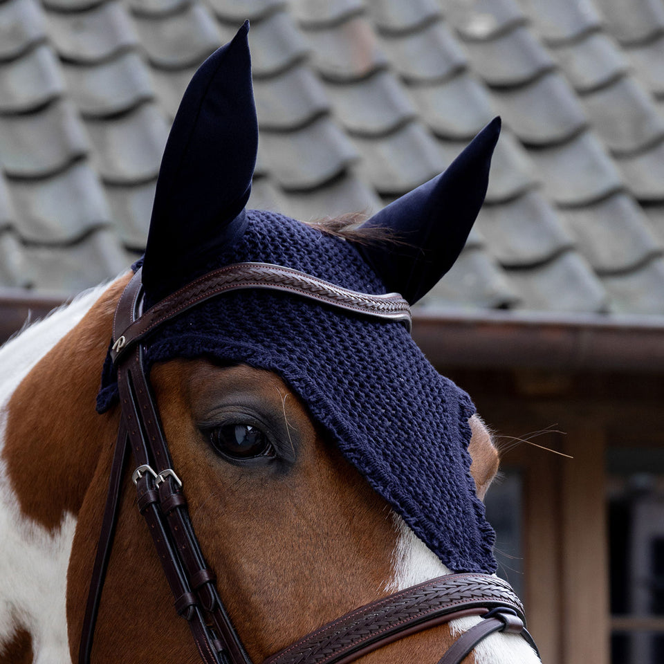 Kentucky Horsewear Long Fly Veil - Navy`