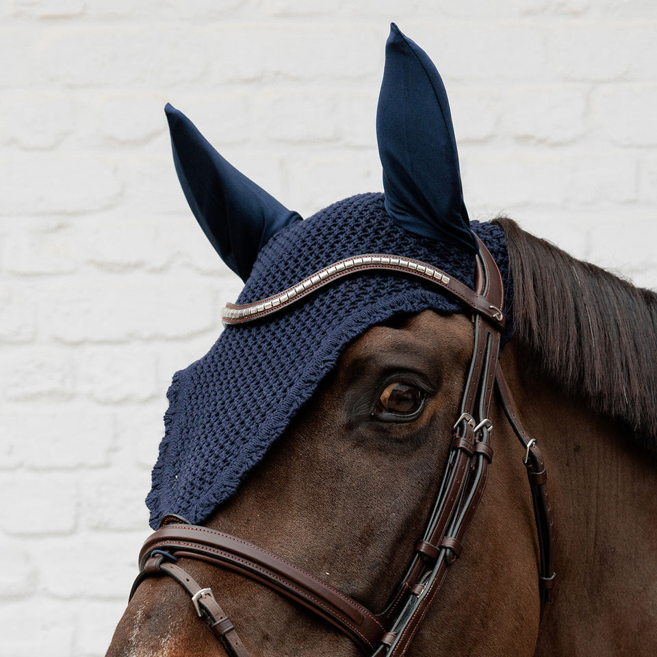 Kentucky Horsewear Long Fly Veil - Navy`