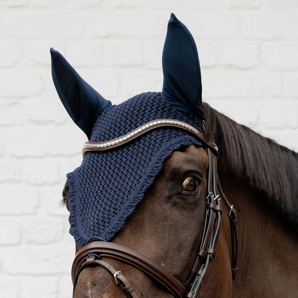 Kentucky Horsewear Long Fly Veil - Navy`