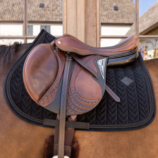 Kentucky Horsewear Velvet Mini Pearls Jumping Saddle Cloth - Black