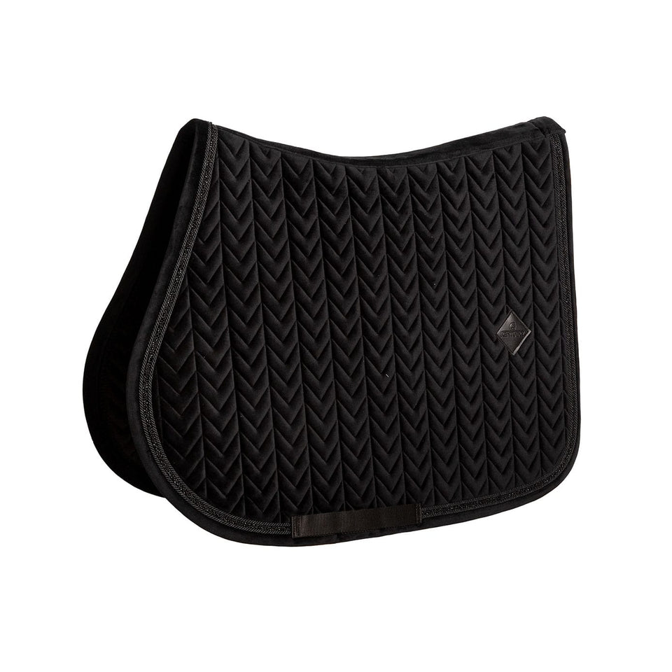 Kentucky Horsewear Velvet Mini Pearls Jumping Saddle Cloth - Black