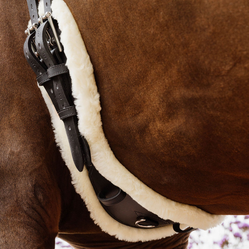 Kentucky Horsewear New Sheepskin Anatomic Short Girth - Black