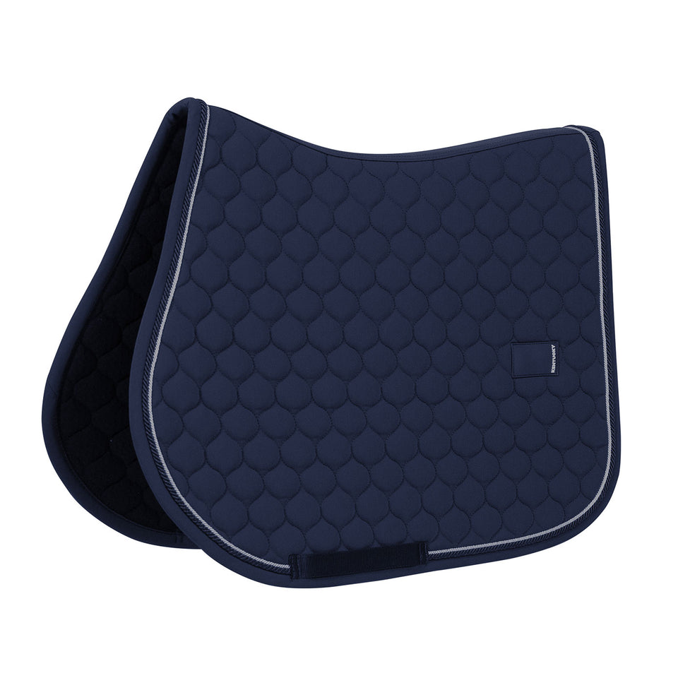Kentucky Horsewear Onion Quilt Rubber Logo Jumping Saddle Cloth - Navy