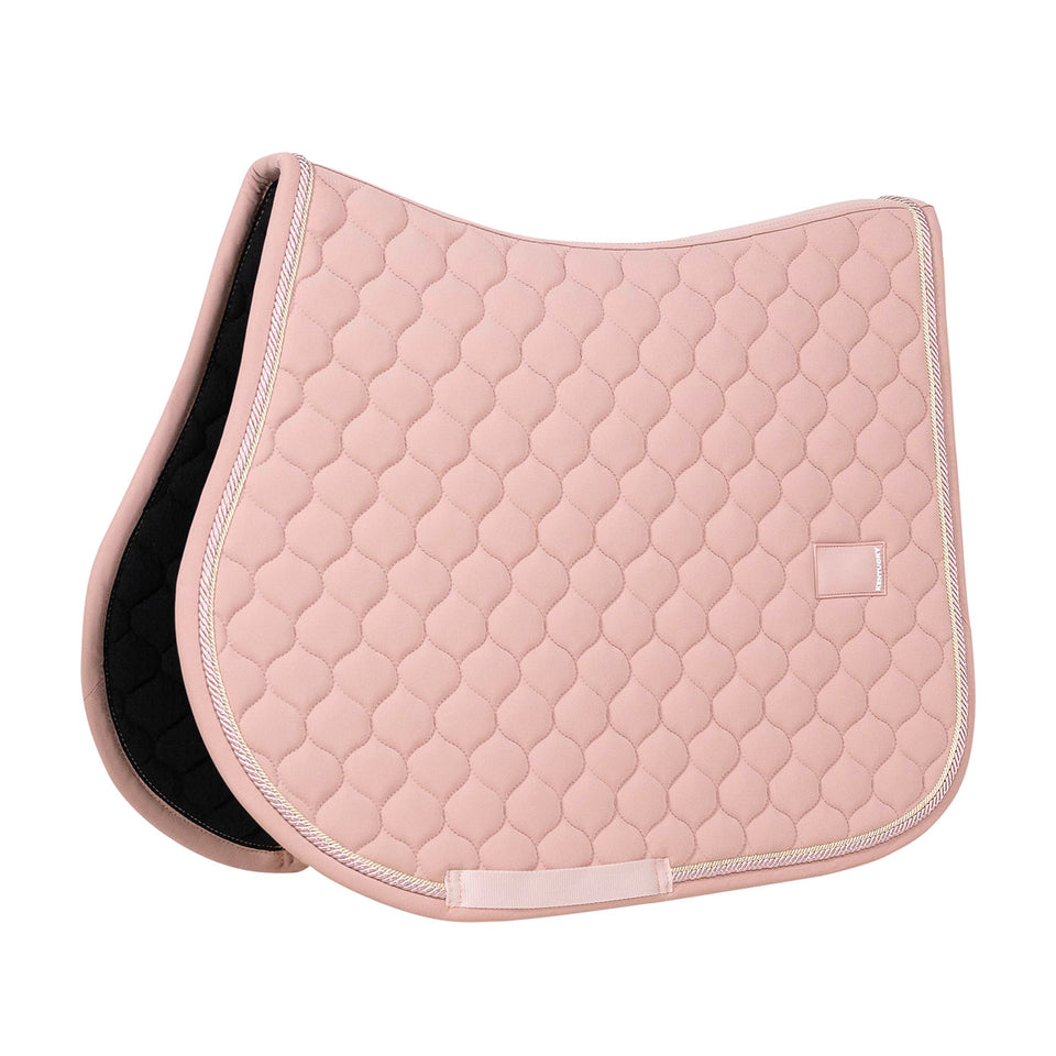 Kentucky Horsewear Onion Quilt Rubber Logo Jumping Saddle Cloth - Old Rose